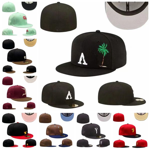 Acessórios de moda Todos os times Mais Casquette Chapéus de beisebol Chapéus esportivos Bonés de beisebol Hip Hop Adulto Pico plano para logotipo Esportes ao ar livre tamanho 7-8 Chapéus justos