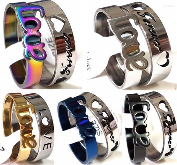 Eheringe 36 Sets Romantische für immer Liebe Paare Ring Liebhaber Verlobung 5 Farben Männer Frauen Schmuck Geschenk in Edelstahl