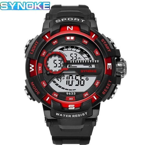 Relógio digital masculino esportivo relógios de pulso 5bar à prova d'água relógio eletrônico masculino g estilo militar led reloj hombre 9633 relógio de pulso2953