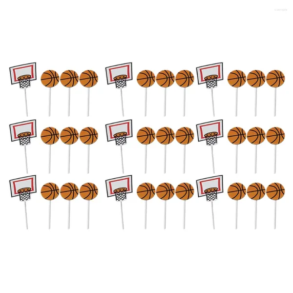 Forniture festive Inserto per torta da basket Decorazioni per il calcio Carta Sport Party Toppers compleanno Tavolo da dessert Baby