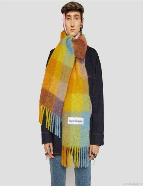 Scarves Ac Winter for Women Shawls Warm Wraps Lady Pashmina Pure Blanket Cashmere Scarf Neck Headband Hijabs Stole A60 2202140636