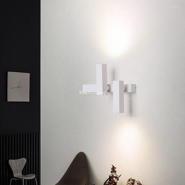 Lampada da parete Camera da letto moderna Luce Testiere da lettura nordiche Comodino minimalista Home Men Wandleuchte Innen Decorazioni