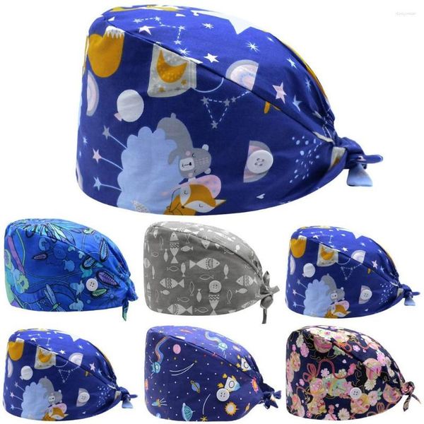 Ballkappen Patience Hut Mode Bedruckter Knopf Arbeit Lässig Unisex Scrub Cap Finger Baseball