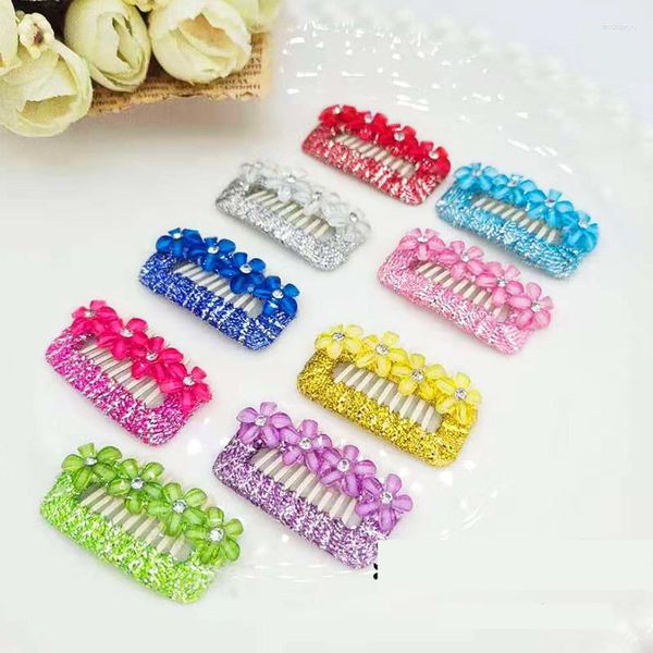 Hundekleidung Plastik Haare Clip Bunte Barrettes Grip Headwear Haustier Bögen Mädchen Pins Accessoires