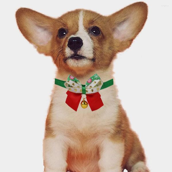 Coleiras de cachorro Bowknot Cat Collar Natal Pet Decor Cartoon Decorativo Decorativo Ajustável para Pano