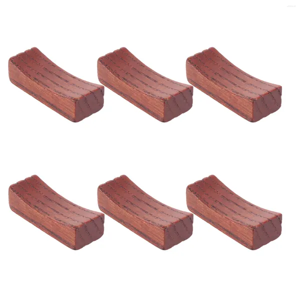 Set di stoviglie 6 pezzi Porta bacchette resistenti a forma di cuscino Posate in legno Forchetta Staffe per scaffali Colore originale Resto