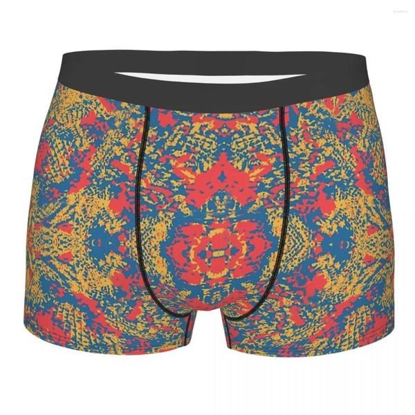 Cuecas estampadas padrão de pele animal simulação de respiração calcinha masculina roupa interior sexy shorts boxer briefs