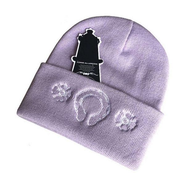 Chapéus de luxo feminino gorro cromado masculino feminino boné meninas moda outono inverno quente chapelaria senhoras tendência de malha versátil bonés feminino lã cashmere chapéu qdek