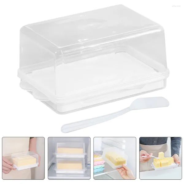 Pratos caixa de manteiga recipiente transparente tampa utensílio de cozinha sobremesa geladeira prato armazenamento titular capa suprimentos organizador queijo
