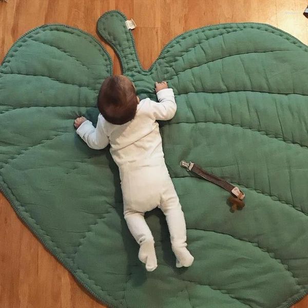 Tappeti Tappeto a foglie creativo Tappetino in cotone morbido Tappeti per bambini Camera da letto per bambini Decorazione per la scuola materna Tappeto Coperta Soggiorno Decorazione della casa