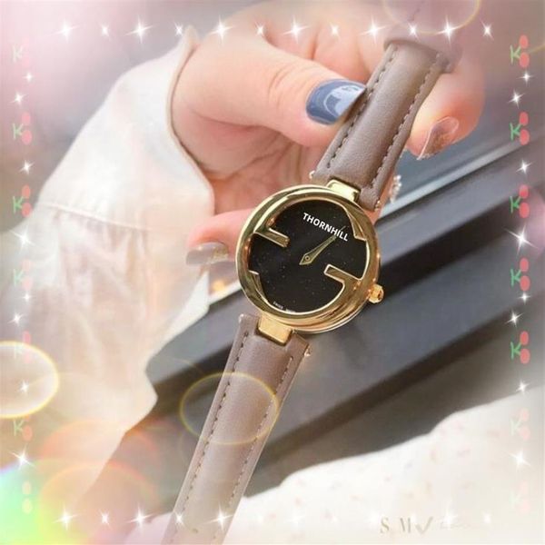 Top model Fashion Lady Orologi al quarzo Casual ape G forma donna Orologio da cintura in vera pelle oro rosa Orologio da polso elegante femminile di lusso290S