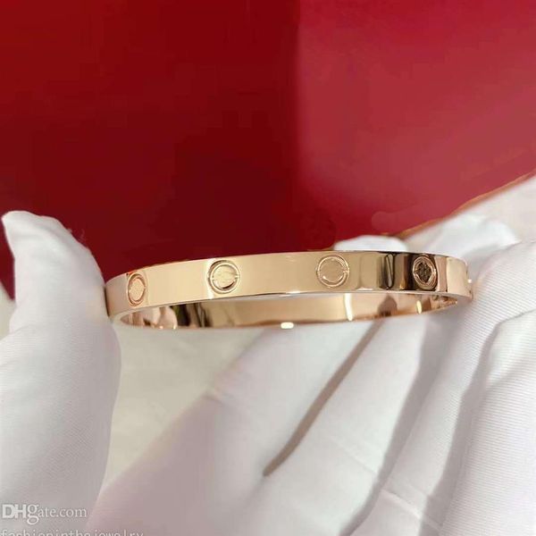 Bracciale gioielli di design con cacciavite Fashion Bangle design a vite in oro per donna plus size chiodo con diamante argento 6 mm di larghezza 8 inc257T