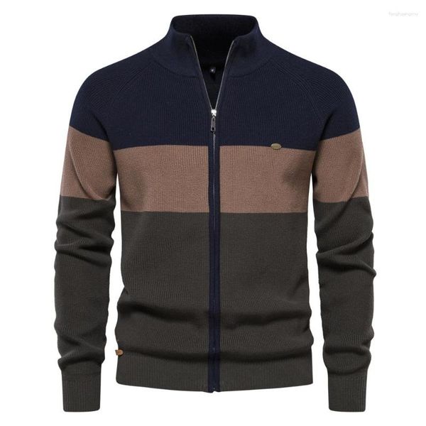 Мужские свитера 2023 вязаный свитер Ретро куртка Европейский размер осенне-зимний кардиган высокого качества модный для мужчин
