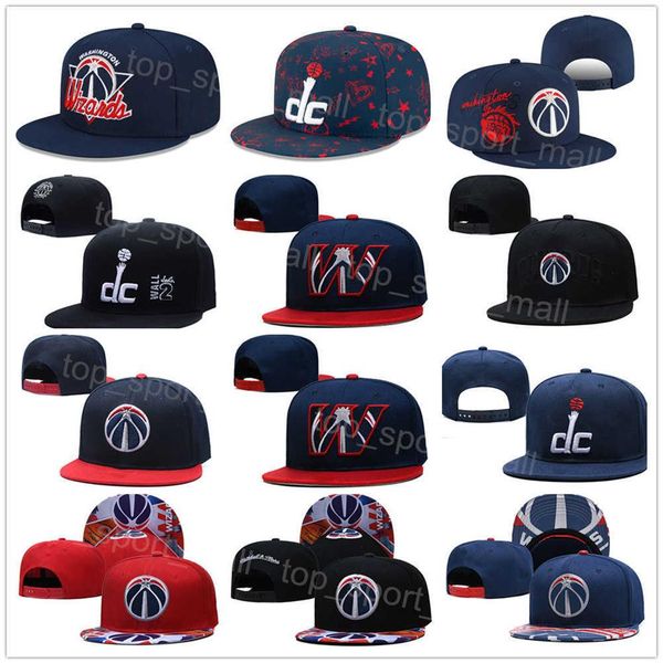 Cappellini da basket aderenti lavorati a maglia Team Bradley Beal Kyle Kuzma Deni Avdija Sport Cappello regolabile Estate Snapback Lettere Sun Hip Hop B2096