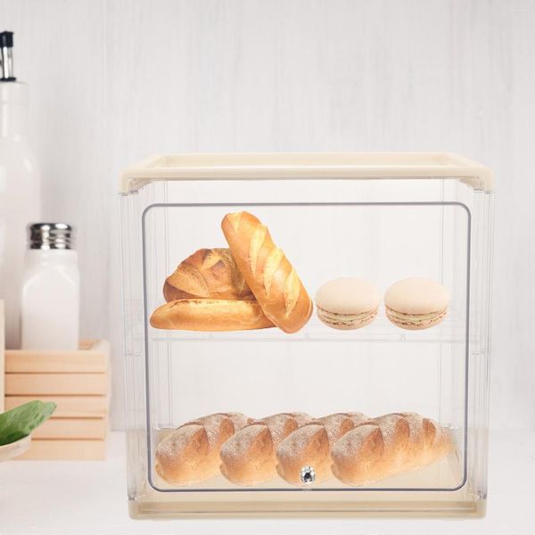 Piatti Contenitore trasparente Cucina Pane Toeletta Contenitore da tavolo Contenitore in plastica Controsoffitto