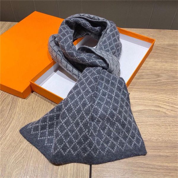 Scept di sciarpa di alta qualità per uomini donne inverno in lana designer cashmere shawl anello di lusso a quadri di lusso echarpe echarpe homme siz243n