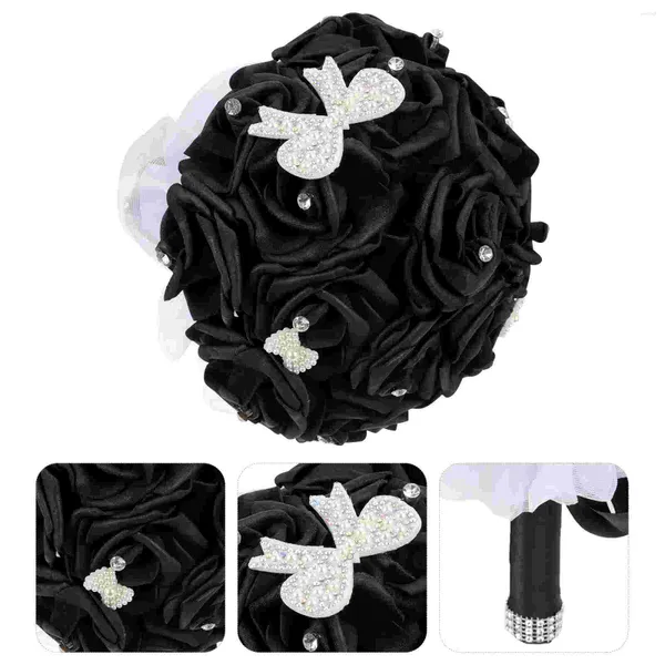 Dekorative Blumen Gefälschte Blumenornament Halten Brautstrauß Simulation Hochzeit Requisiten Blumensträuße Brautjungfern Handheld