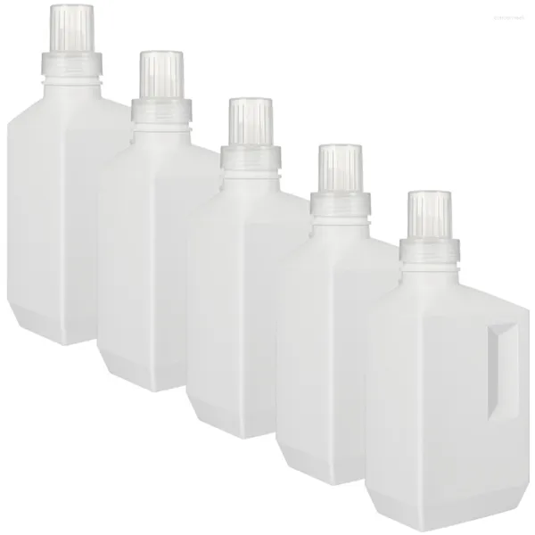 Set di accessori per il bagno 5 pezzi Dispenser per bottiglie di detersivo per bucato Shampoo per vestiti Pompa per lozione Contenitore secondario per liquidi Bottiglie vuote
