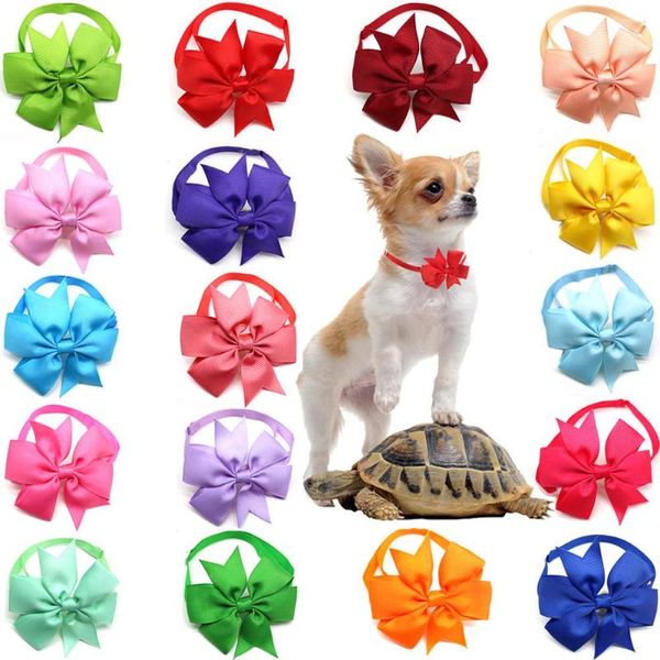 Abbigliamento per cani 5 pezzi Cravatte per animali domestici con fiocco di colore misto per accessori per cani Piccole forniture per toelettatura Gatto