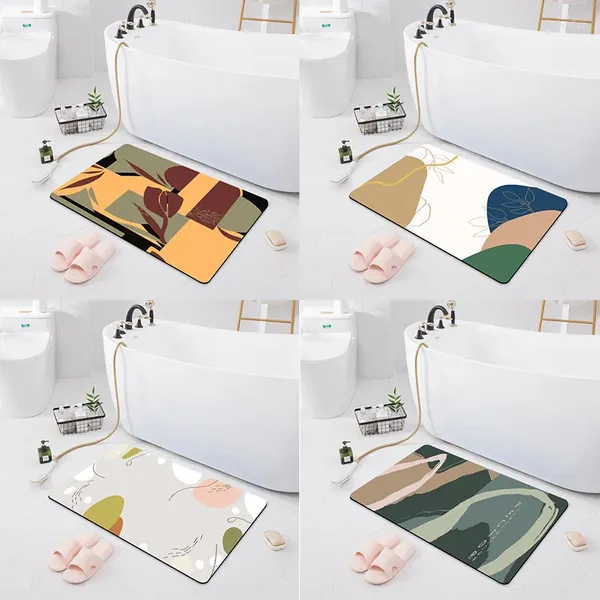 Tapetes modernos antiderrapantes absorventes decoração quarto porta cozinha tapete banheiro chuveiro pode ser personalizado