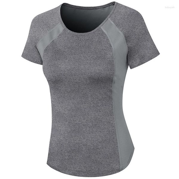 Aktive Shirts Damen Radsportbekleidung Jogging Gym Kleidung Hochelastische Sportbekleidung Atmungsaktives Freizeit-Top T-Shirt Yoga Pilates Tuniken