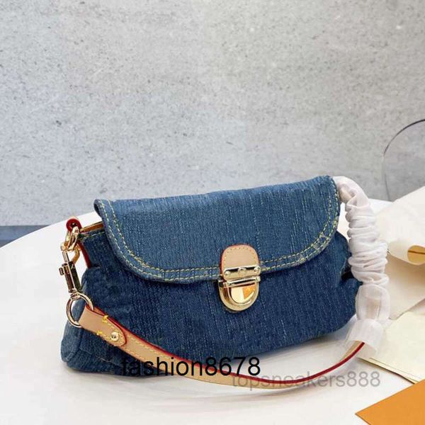 Vintage Denim denim shoulder bag for Women - Durable Armpit Handbag with Large Capacity for Evening, Shopping, and Trips