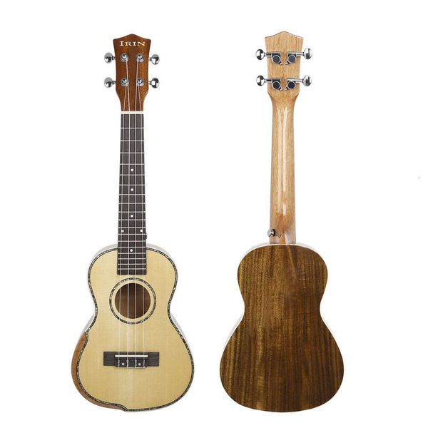 Irin 23 Polegada folheado de abeto soprano ukulele cordas carvalho armguard instrumentos musicais guitarra havaiana melhor