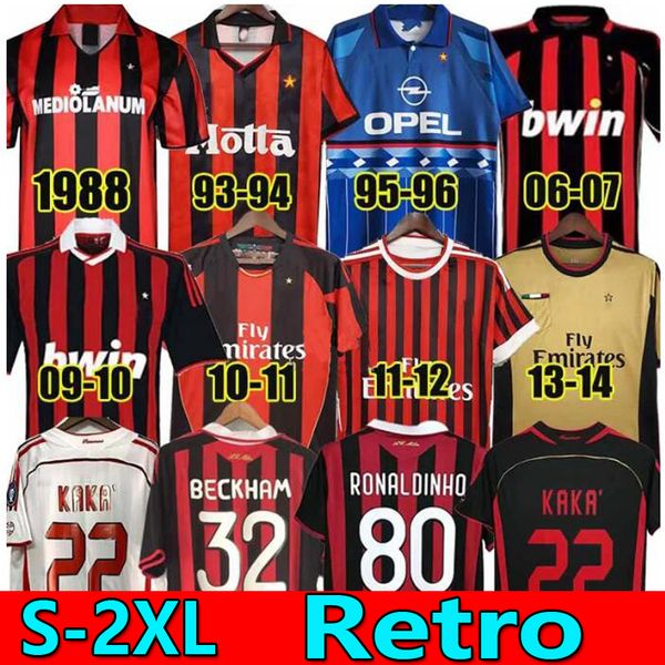 90 91 Maglie storiche MAGLIE CALCIO 95 96 97 Gullit 01 02 03 12 14 15 Maldini Van Basten calcio KAKA Inzaghi 06 07 PIRLO SHEVCHENKO BAGGIO Ac MIlans JERSEY tops