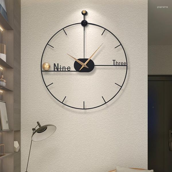 Wanduhren Luxus Stille Moderne Wohnzimmer Kreative Kunst Große Metall Uhr Mechanismus Wohnkultur Ästhetische Reloj De Pared