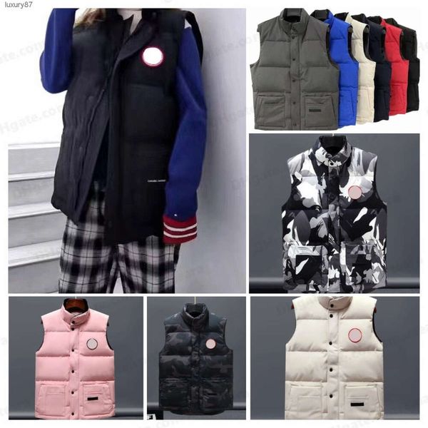 Heißer Verkauf Designer Daunenweste Taschenjacken Parkas Langarm Reißverschluss Abzeichen Männer Daunen Lässige Mantel Kanadische Gans Outwear Mehrere Farbe K8np #