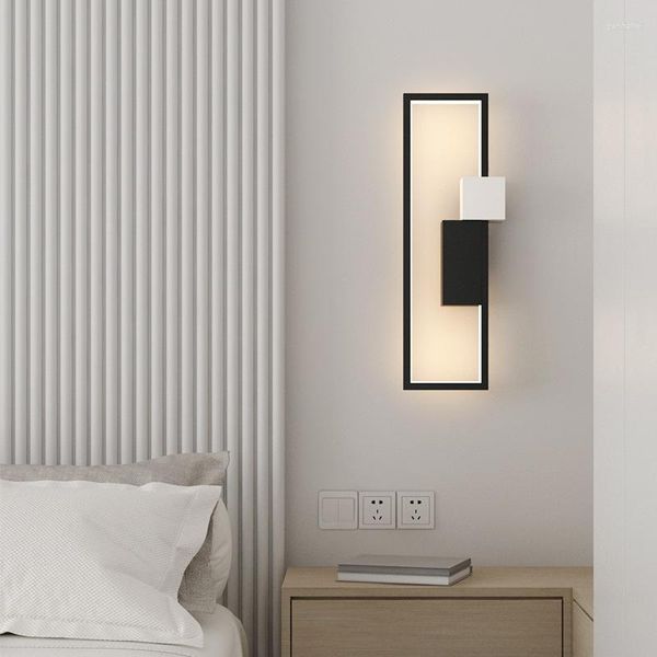 Lâmpada de parede nórdica luz luxo personalizado geométrico quarto lâmpadas cabeceira sala estar tv fundo arandelas led