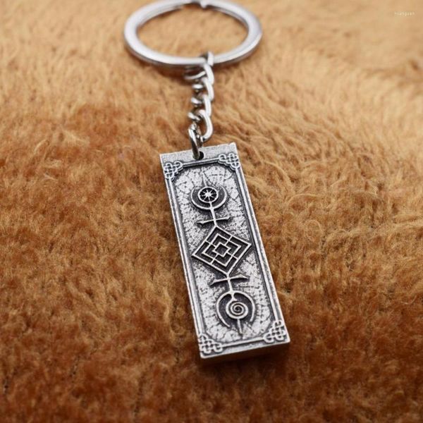 Chaveiros A Árvore da Vida Símbolos Geométricos Sagrados Amuletos Runic Keychain para homens e mulheres