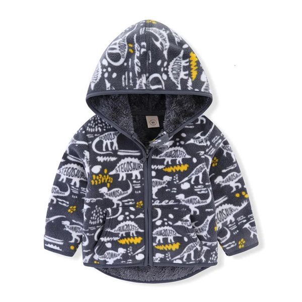 Mantel SAILEROAD Winter Baby Kleinkind Jungen Dinosaurier Samt Dicke Warme Säugling Kinder Mädchen Tops Jacken Kinder Kleidung 230928