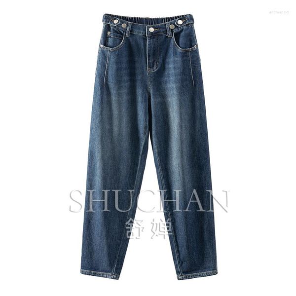 Jeans da donna Donna Pantaloni Harem SCIOLTI COTONE Poliestere Spandex ALTA Casual Mamma