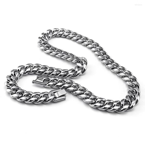 Correntes 1 Peça Tamanho 10mm Colar Masculino Aço Inoxidável Cuban Link Chain Pulseira Cor Masculino Jóias Mulheres Presente