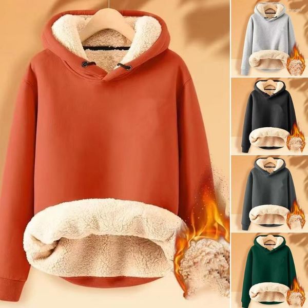 Heren Hoodies Mode Heren Sweatshirt Met Capuchon Dikke Zachte Losse Herfst Winter Kasjmier Fleece Gevoerde Capuchon Trui Pullover Tops Koudebestendig