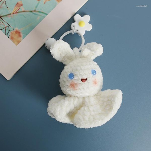 Schlüsselanhänger Puppe Stricken Schlüsselanhänger Für Tasche Anhänger Kawaii Gestrickte Geist Auto Schlüssel Zubehör 2023