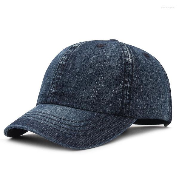 Top Caps Mens Denim Kısa Brim Beyzbol Kapağı Gündelik retro yıkanmış pamuklu yumuşak üst snapback kadınlar için faturalandırılmış hakem baba şapkaları