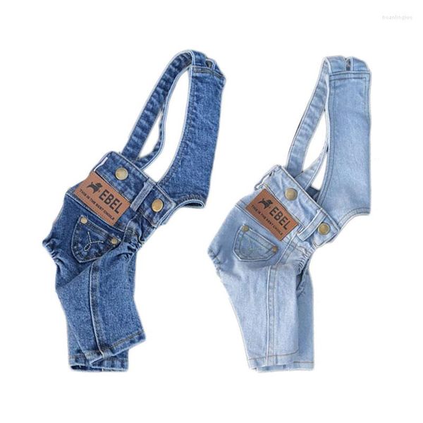 Abbigliamento per cani Tuta di jeans Abbigliamento per animali domestici per cani di piccola taglia Abbigliamento Chihuahua Jean Suit Accessori Pug Costume Puppy S-2XL