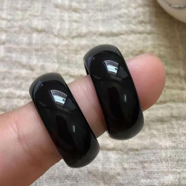 Pendientes Colgantes Ágata Negra Natural Anillo Ancho Hombres Tamaño 10 Accesorios de Regalo Acuicultura Mujeres Cultivadas DÍA DE SAN VALENTÍN Clásico Diy CARNAVAL