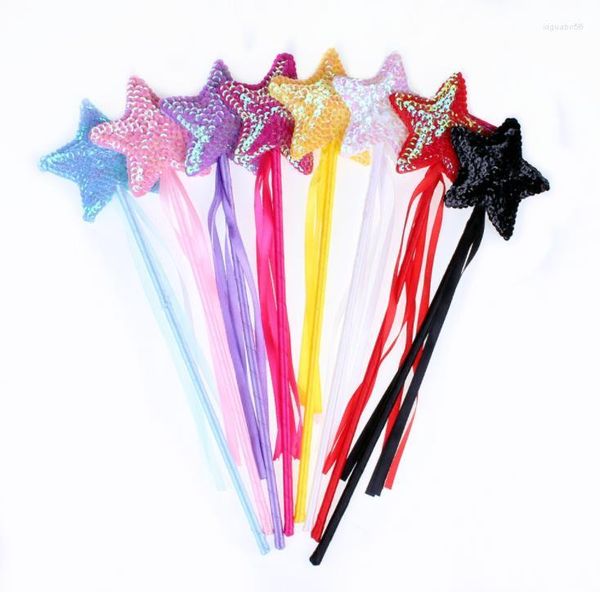 Parti Favor Cadılar Bayramı Çocuk Günü Sequins Magic Wand Pentagram Masquerade Kelepleri Angel Stick Star Peri Sn1460