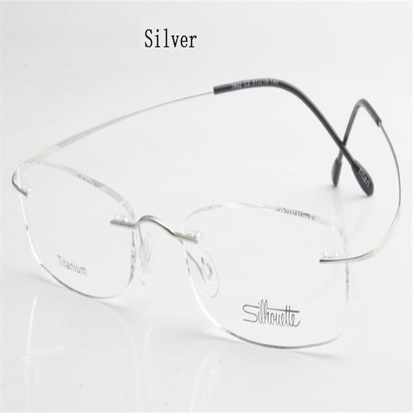 Роскошные брендовые силуэтные титановые оптические очки без оправы, без винтов, очки по рецепту с Bax 286 м