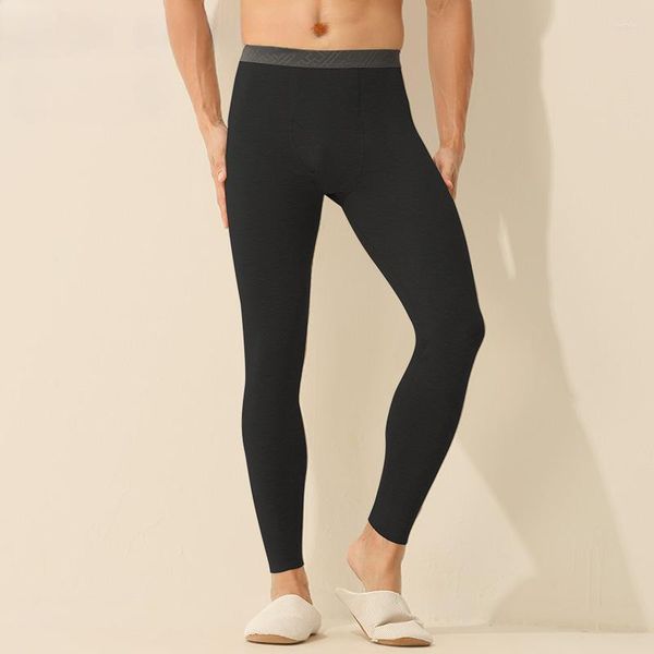 Männer Thermo-Unterwäsche Herren Lange Unterhosen Warme Hosen Männer Leggins Hombre Beutel Tragen Einfarbig Baumwolle Wolle Winter Kleidung männlichen