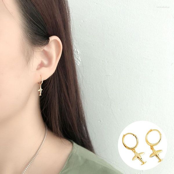 Baumelnde Ohrringe aus 925er-Sterlingsilber, goldfarben, für Damen und Mädchen, modisch, vielseitiger geometrischer Schmuck, Geburtstagsgeschenk