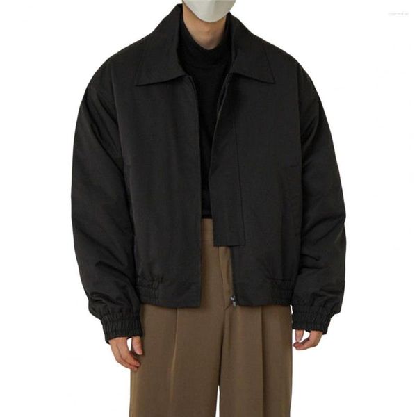 Мужские куртки Модное мужское пальто Индивидуальная повседневная одежда Универсальный воротник с лацканами Куртка телесного цвета