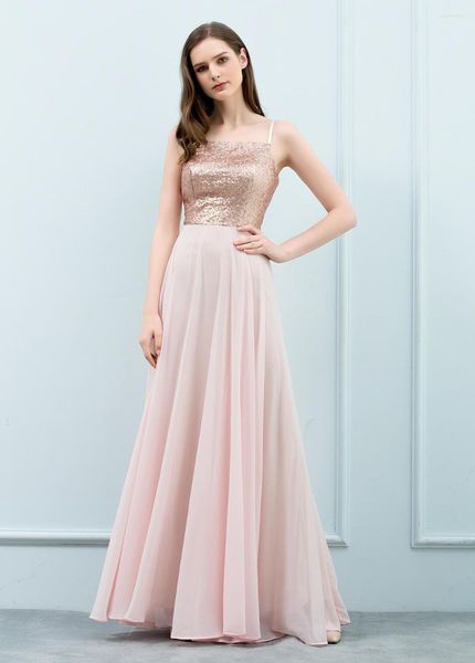 Вечерние платья, 24 часа, доставка, длинное вечернее элегантное вечернее платье для выпускного вечера, розовое золото, светоотражающее платье в реальном Pos