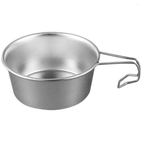 Set di stoviglie Insalatiera in acciaio inossidabile Tazza da campeggio Accessorio Ciotole Zuppa d'acqua 304 Riso Pieghevole Cottura Fornello da esterno