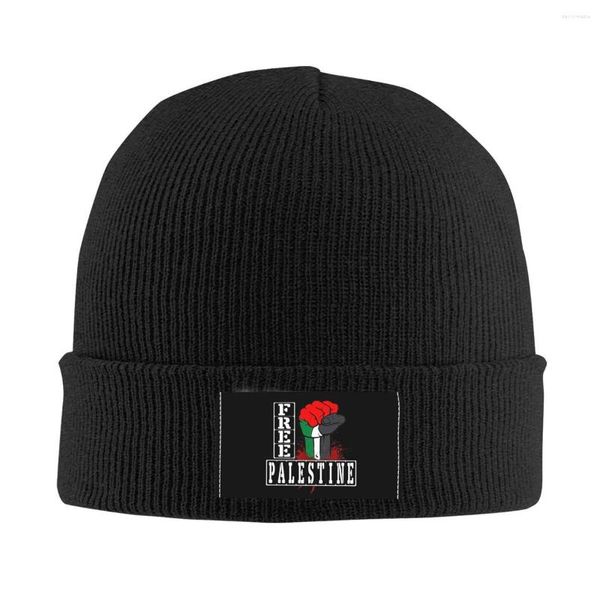 Berets Free Palestine Strickmützen Damen Herren Skullies Mützen Herbst Winter Hüte Häkelmütze