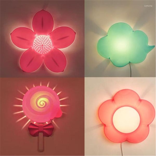 Wandlampen Blume Wolke Cartoon Kinderzimmer Nachttischlampe Dekoration Wohnzimmer Schlafzimmer Gang Wandlampen Lichter Beleuchtung