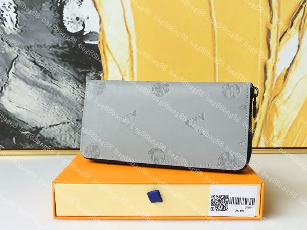 Carteira masculina de design clássico Carteira para passaporte M81384Zippy Clipe para dinheiro vertical com sanduíche de cartão, bolso para moedas e compartimento para bilhetes Tamanho: 10 x 20 x 2 cm